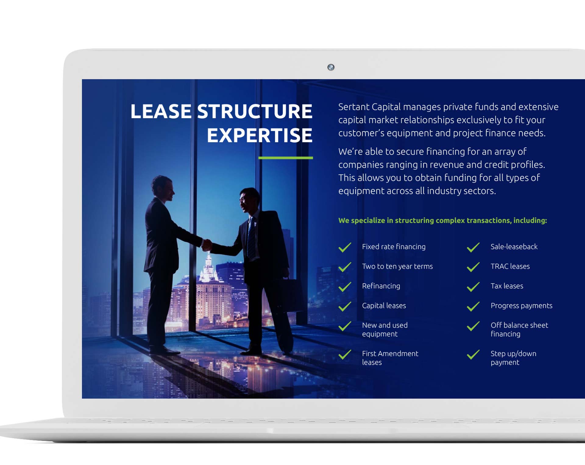 Sertant Capital Webpage